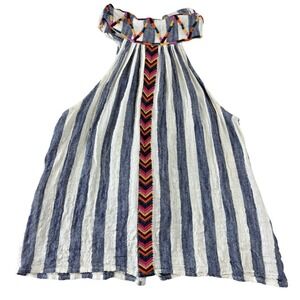 THML Womens XS Sleeveless Embroidered Knit Blouse‎ Boho Festival Beach Top Chic